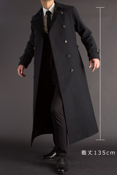 着丈の長いコート販売店 ナポレオンコート着丈135ｃｍ 通販 販売 ロングコートのuenoya