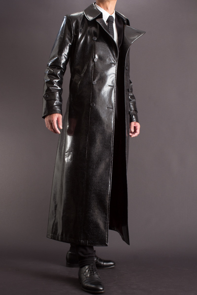 長い着丈のコート