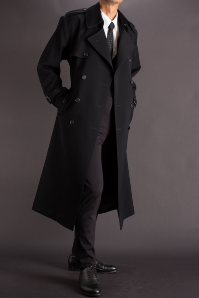 大きなサイズのトレンチコート | ダブルトレンチコートBIGサイズ 着丈