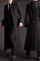 フード付き ロングコート ジップアップ 135の画像