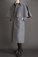 インバネスコートヘリンボーンスモークネイビー125