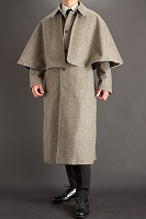 インバネスコートヘリンボーンスモークブラウン125