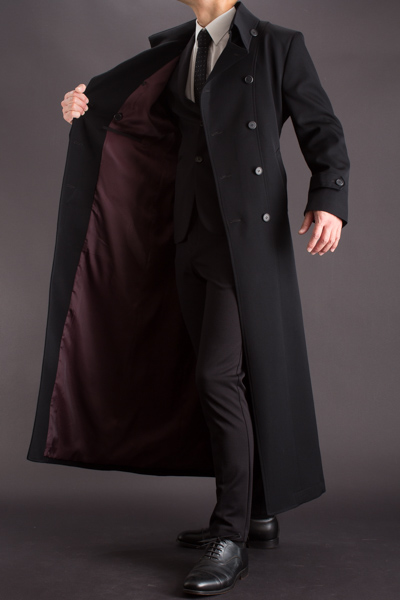 長い着丈のコート