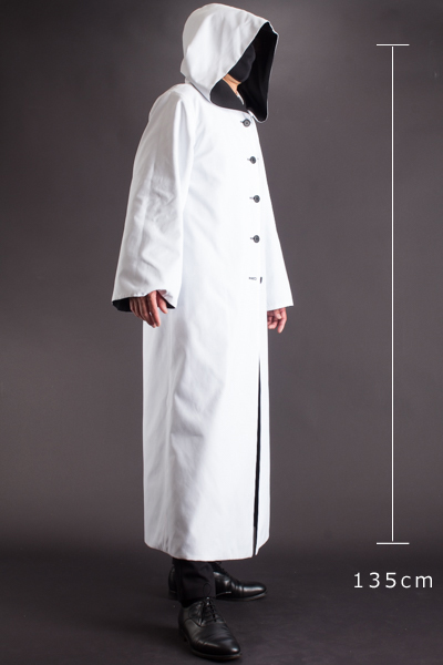 長い着丈のコート