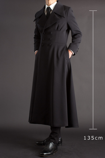 長い着丈のコート