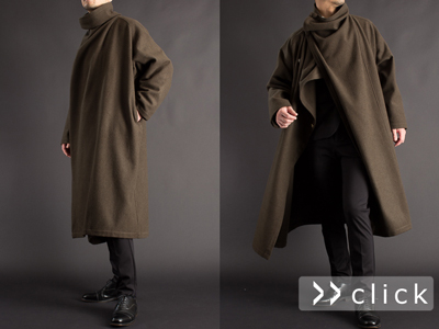 袖つきマント 125 オリーブ｜【新商品】 | ロングコートのuenoya 新着情報